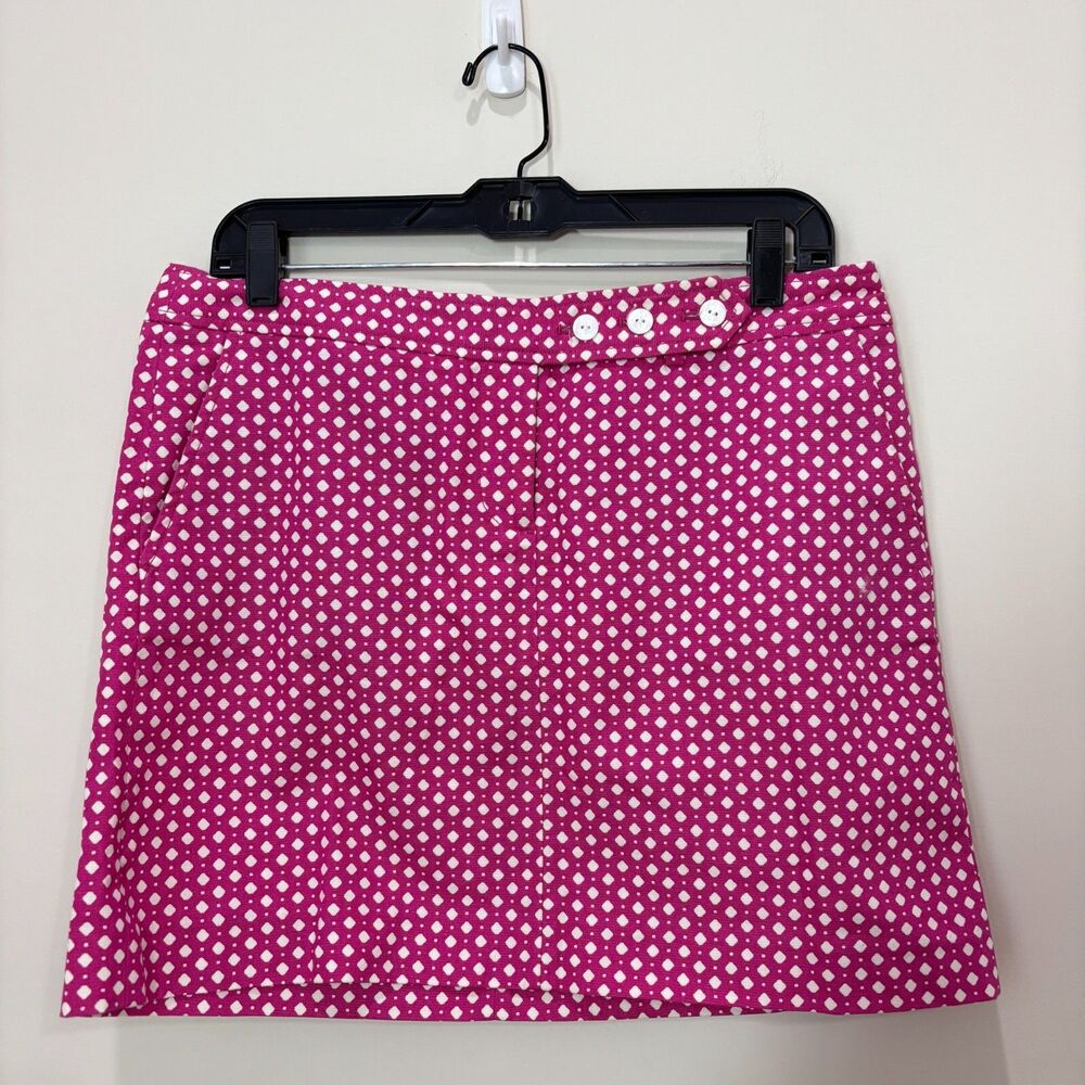 J Crew Pink Polka Dot Mini Skirt Women 8 Preppy Summer Barbiecore Cher Clueless